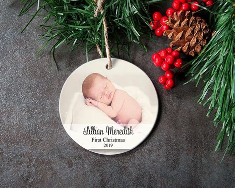 Personalized Baby Picture Ornament Babys 1st Christmas Ornament New