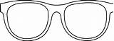 Sunglasses Clipart Glasses Clip Eye Line Outline sketch template