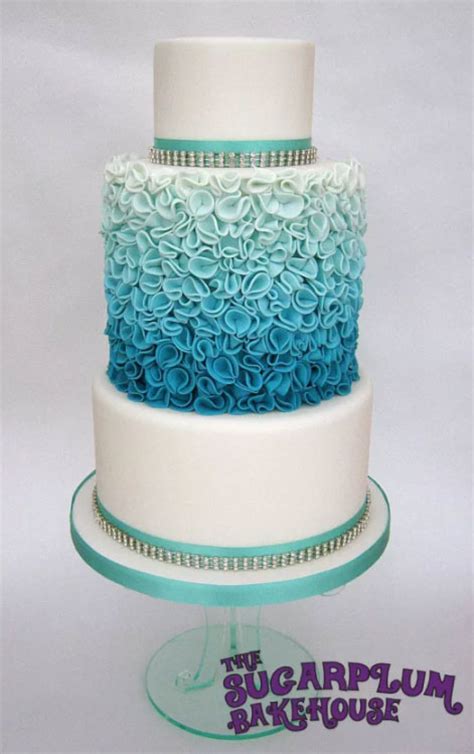 More Than 20 Teal Ombre Wedding Cake Ideas Bouquet