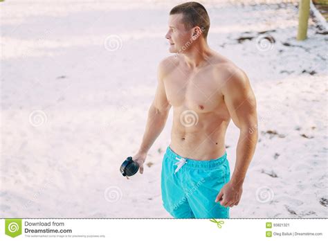 Handsome Athletic Man Stock Image Image Of Shaker Runner 93821321