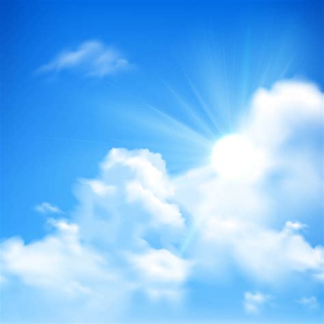 Sun And Clouds Background 483640 Vector Art At Vecteezy