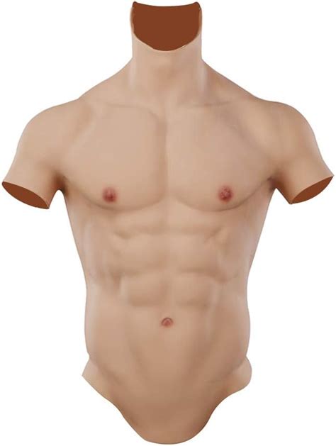 Buy Eqaiwujie Silicone Muscle Chest Realistic Male Chest Vest Abdominal