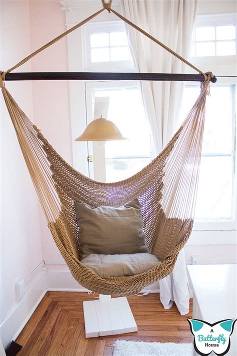 How To Hang A Hammock Chair Indoors From The Ceiling Shelly Lighting