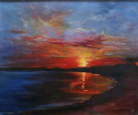Sunset Over Galway Bay Original Sunset Oil Painting Art 4 You
