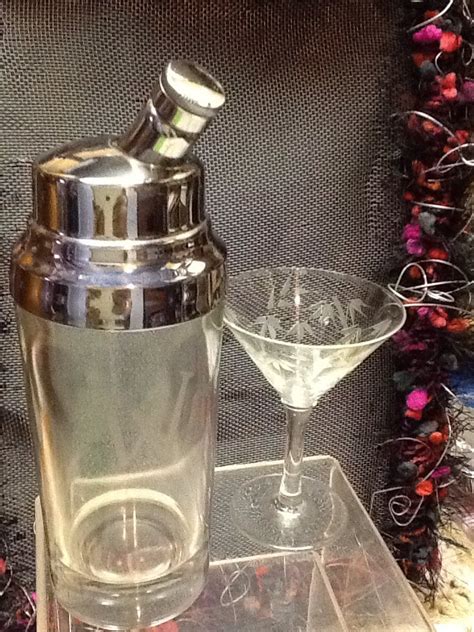 Martini Shaker With 2 Classic Martini Glasses Monogrammed Haute Juice