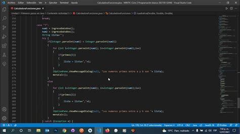 Calculadora a través de funciones con Java y VsCode YouTube