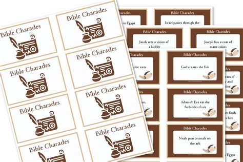 100 Best Bible Charades Printable Cards