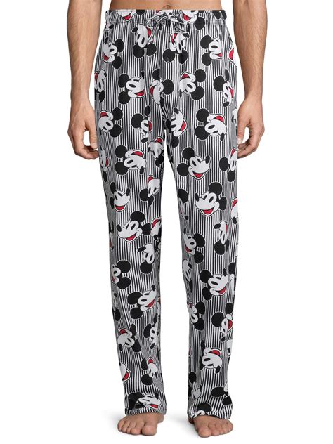 Disney Mens Mickey Pinstripe Pajama Pants
