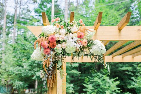Dahlia Rose And Hydrangea Wedding Arbor Arrangement