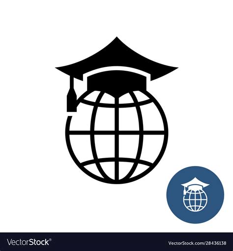 World Global Education Logo Learning For Adults Vector Image