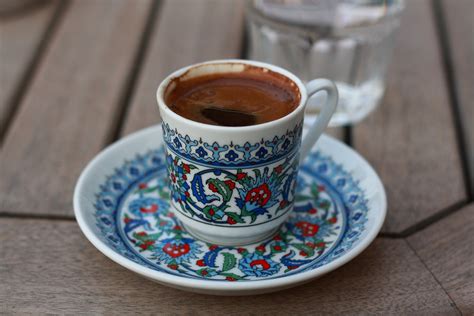 White And Blue Floral Teacup And Saucer Set Turkish Coffee Digital