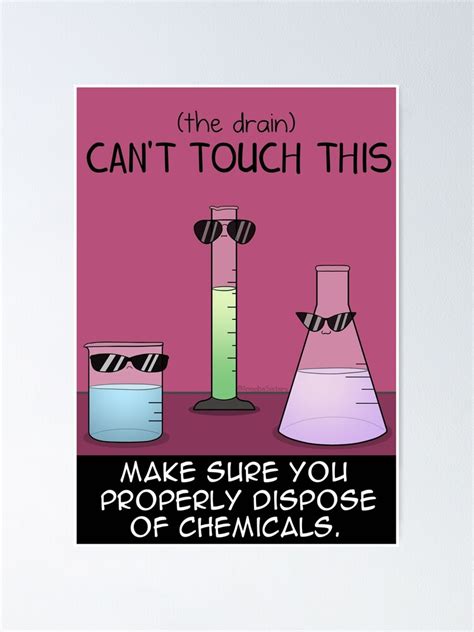 This set of 25 posters is aligned with the flinn safety rules and the presentation and notes for a consistent message. "Lab Safety Poster #5 - Properly Dispose of Chemicals" Poster by amoebasisters | Redbubble