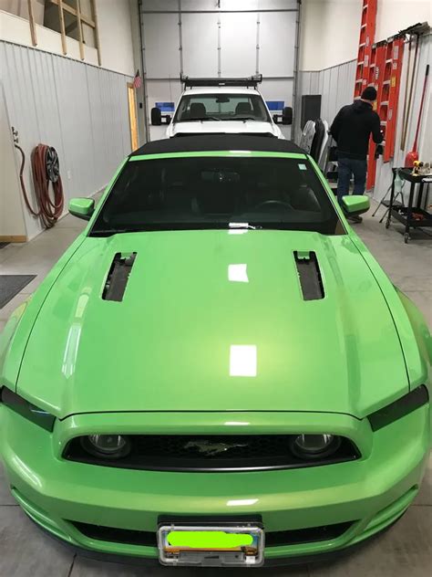 Green Mustang Racing Stripes Dakota Kustomz Full Custom Garage