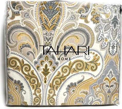 Check out our tahari home selection for the very best in unique or custom, handmade pieces from our wall décor shops. Boho chic Tahari Home Gray Tan Mustard Yellow Full Queen ...