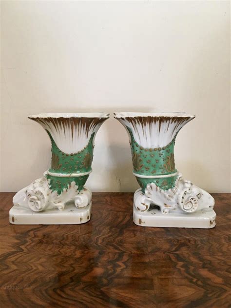 Antiques Atlas Fine Pair Of Antique Regency Porcelain Spill Vase