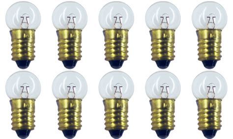 Box Of 10 1482 Lamp Bulb Lightbulbs 6v 27w 045a E10 Base