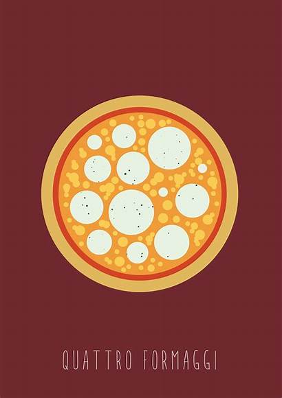Pizza Minimalist Posters Behance Poster Classics