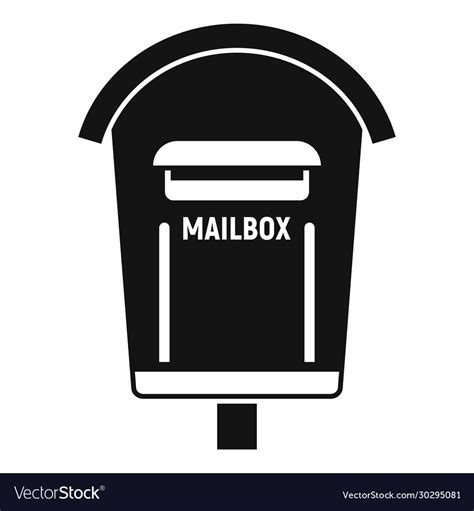 House Mailbox Icon Simple Style Royalty Free Vector Image