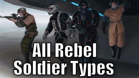 All Rebel Soldier Types And Variants Star Wars Youtube