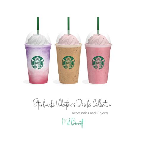 Sims 4 Starbucks Valentines Drinks Collection Mel Bennett In 2021