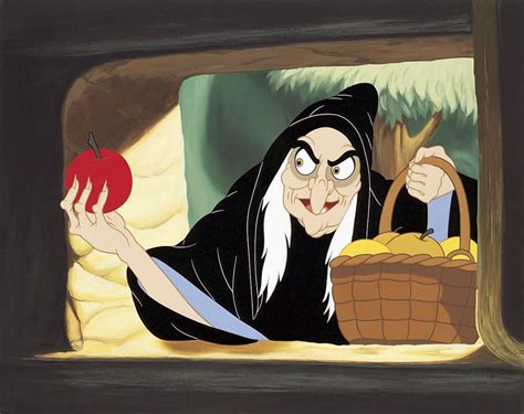 Evil Queen Grimhilde Disguised Like Old Woman In Snow White And Seven