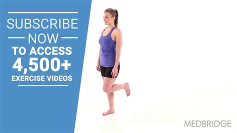 Single Leg Stance Exercise Demonstration 30 Seconds Medbridge Youtube