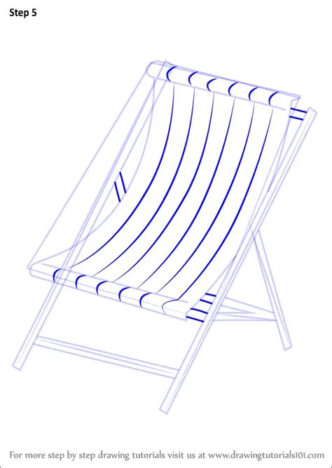 How To Draw Beach Chair Everyday Objects Step By Step