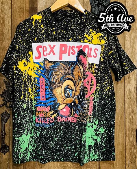 sex pistols who killed bambi aop all over print new vintage band t shirt vintage band shirts