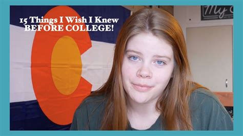 15 Things I Wish I Knew Before College Grace Youtube