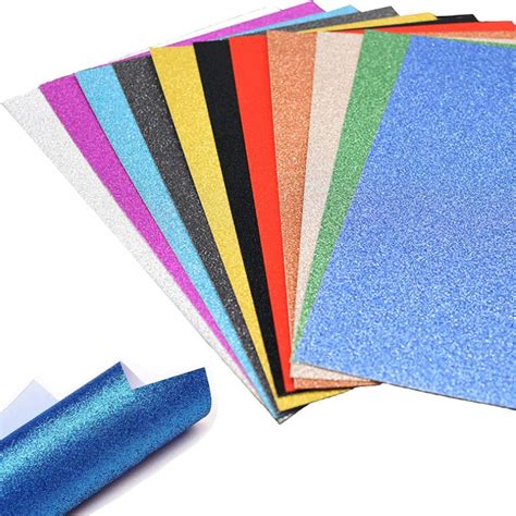 Buy A4 Glitter Paper Sparkles Self Adhesive Craft Vinyl Sheets