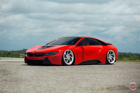 Red Shark Bmw I8 On Air Bags And Vossen Forged Wheels 2017 Bmw 2017