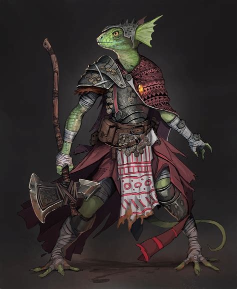 Lizardman Cleric By Todd Ulrich In 2020 Fantasy Character Design