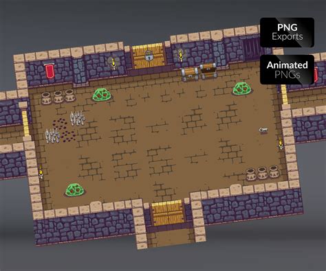 Top Down Pixel Art Dungeon Two Levels Preview 4 Game Art Partners