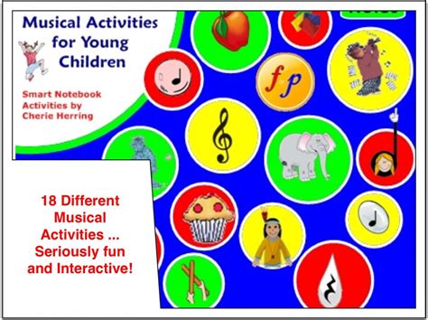 Aurally identifying the music comparative loud or quiet has just become fun and exciting with this digital resource via tablets. SMARTBoard Music Lesson: 18 Activities for Young Children
