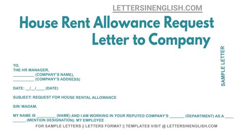 House Rent Allowance Request Letter To Company Youtube
