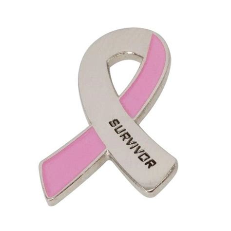 Ribbon Breast Cancer Awareness Brooch Lapel Pin Badge Survivorbelieve