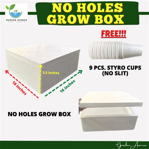 NO HOLES GROW BOX STYRO BOX BRANDNEW WITH 9PCS STYRO CUPS FOR