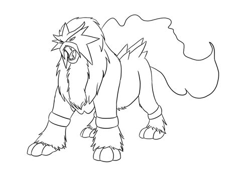 Entei Pages Coloring Pages