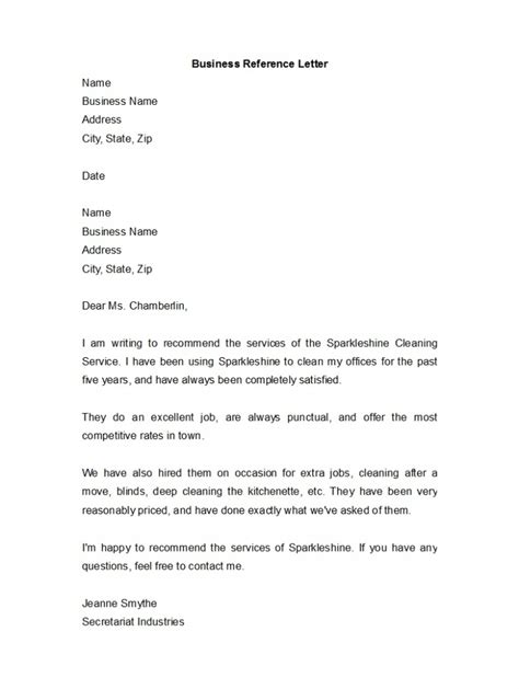 Letter Of Recommendation For Company Services Template Business Format