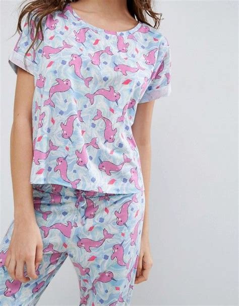 Asos Sea Unicorn Tee And Legging Pyjama Set Asos Cute Sleepwear
