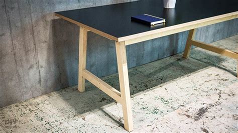 The table is made of plywood and feature stunning, cubist fo. Trak Plywood Table