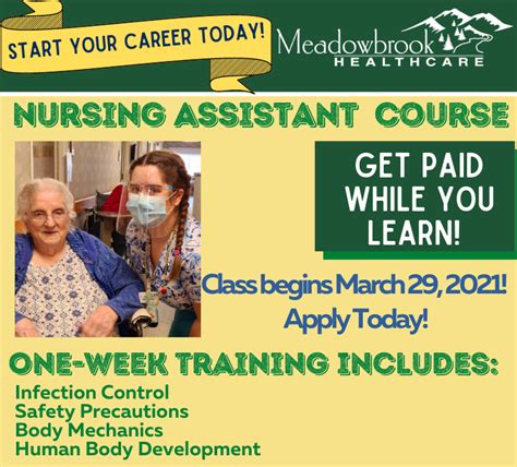 Certified Nursing Assistant Certification Course 13 Meadowbrook