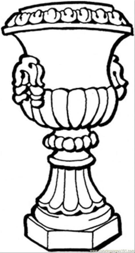 Ancient Greek Vase Clip Art Sketch Coloring Page