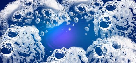Soap Bubble Covered In Blue Liquid Background Picture Background Blue