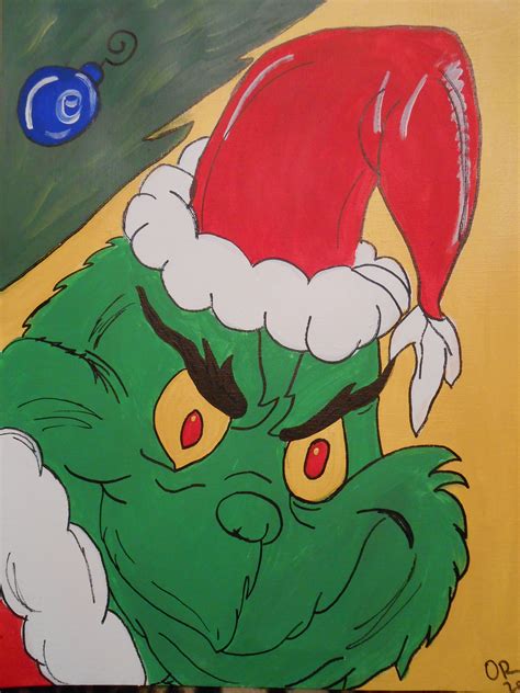 This Is A Painting That I Did Of The Grinch Based Off Of The Original Cover Artwork Grinch