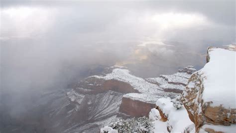 Foggy Grand Canyon Landscape In Arizona Image Free Stock Photo