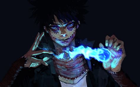 Download Wallpapers Dabi Blue Fire Manga My Hero Academia Boku No