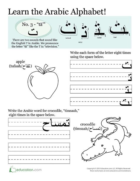 Arabic Alphabet Worksheets Worksheets Decoomo