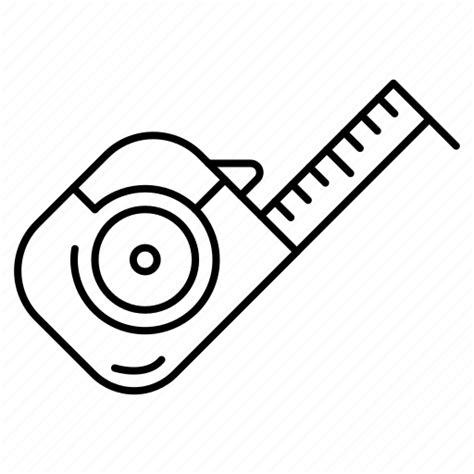 Construction, measure, measuring tape, repair, roulette icon png image