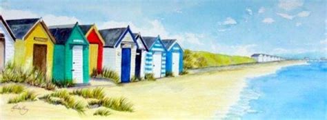 Beach Hut Painting In Watercolour Artbase